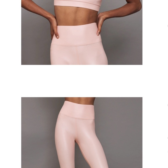 Pink Shimmer Takara Carbon38 High-Waisted Leggings and Sports Bra Set - Picture 1 of 9